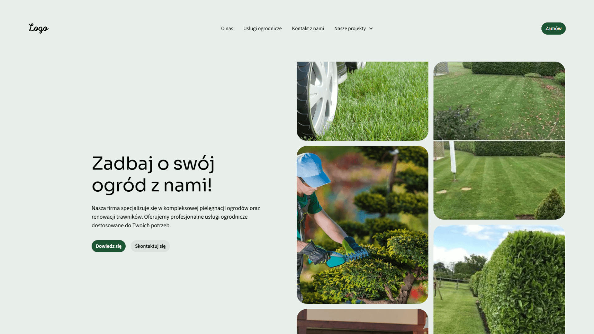 Strona internetowa dla ogrodnika
